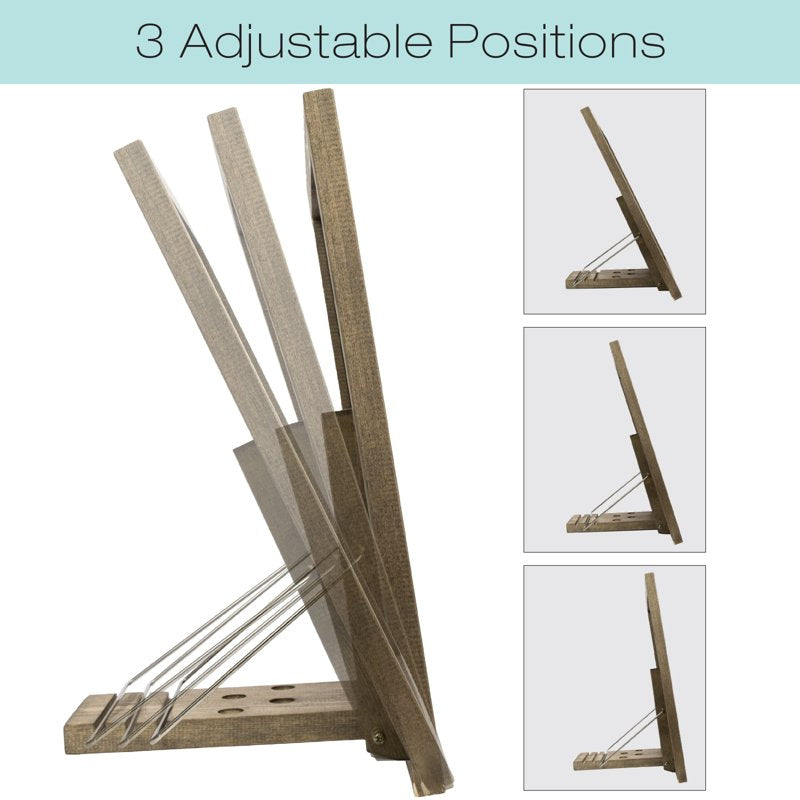 Rustic Tabletop Magnetic Chalkboard with Accessories for Kitchen & Events