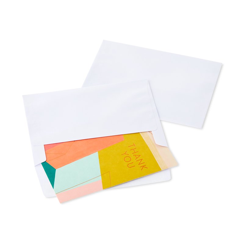 A7 Greeting Card Peel and Stick Envelopes, White, 5x7 Inches, 100 Pack
