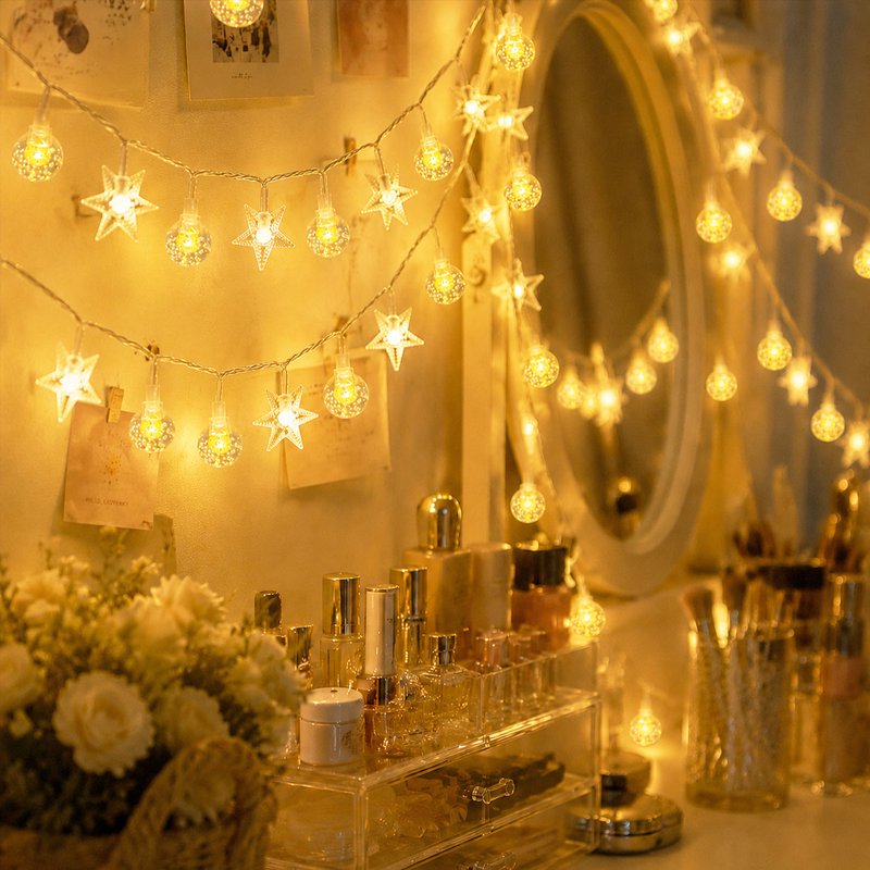 20 Ft Indoor & Outdoor String Lights with 40 LEDs, Waterproof Fairy Lights for Decor