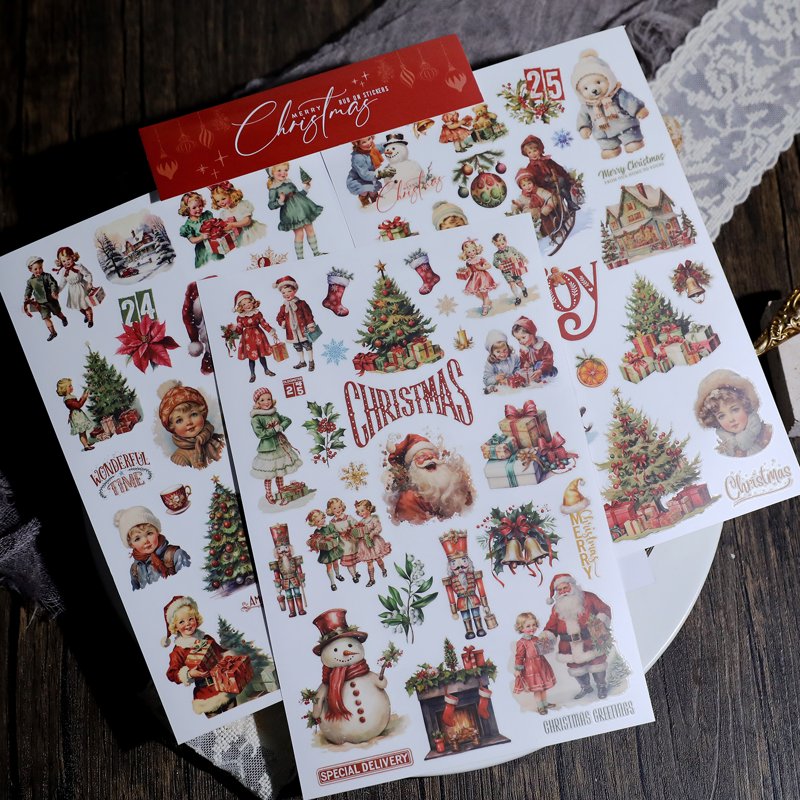 Christmas Rub-On Transfer Sheets for Crafts - Fabric, Wood, Paper, Scrapbooking