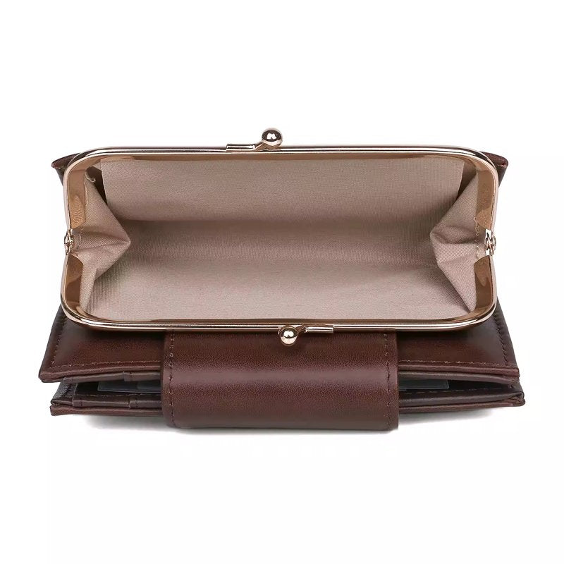 Women's Leather Cardex Wallet with Multiple Card Slots and ID Window