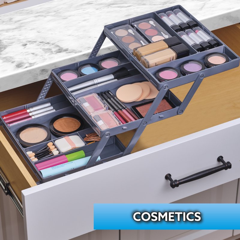 3-Tier Drawer Organizer for Kitchen Jewelry Office Storage - Expandable