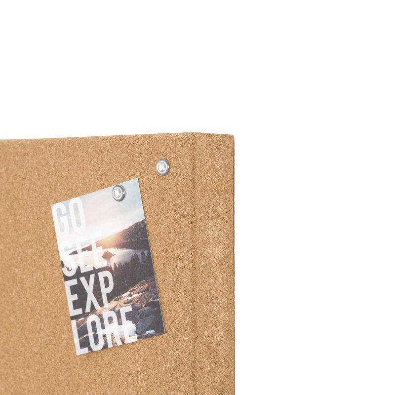 Frameless Cork Canvas Bulletin Board 24x36 Inches - Natural Self-Healing Surface