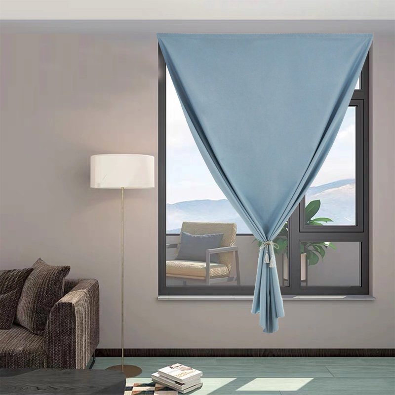 Velcro Blackout Window Curtains - No-Drill Sunshade for Bedroom & Living Room