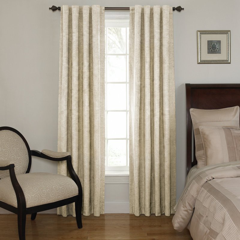 Room-Darkening Window Curtain Panel with Backtab for Sleep Privacy