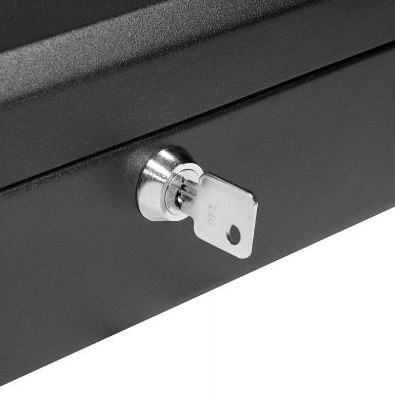 Large Cash Box with Key Lock, Secure Money & Valuables Storage