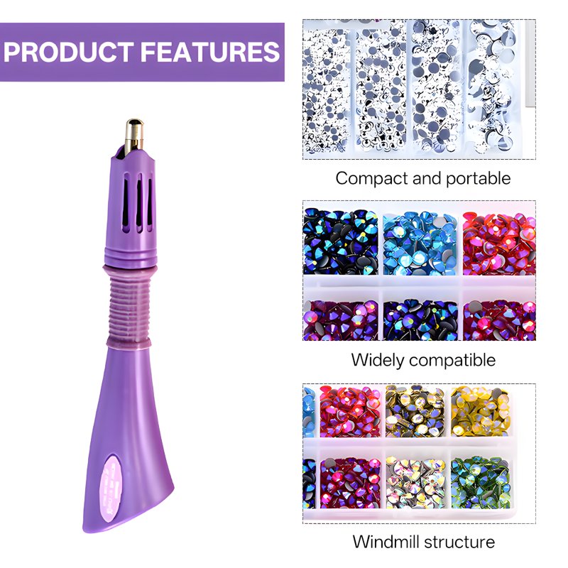 Bedazzler Kit with Rhinestones 7-in-1 Hot-Fix Tool for Jewelry & Crafts