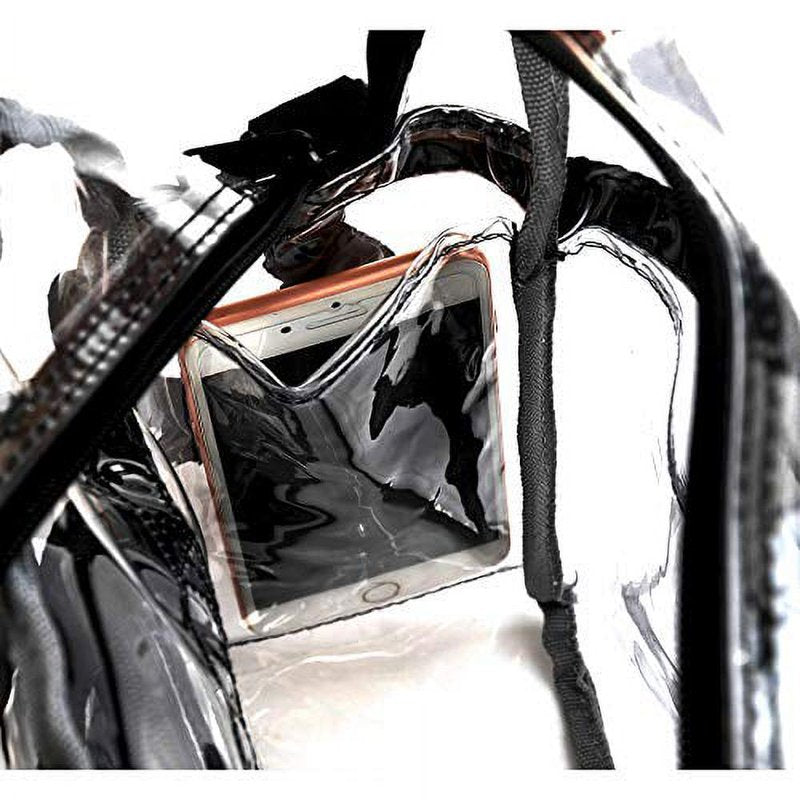 12-Inch Clear PVC Messenger Bag with Adjustable Strap - Heavy Duty See-Through Tote