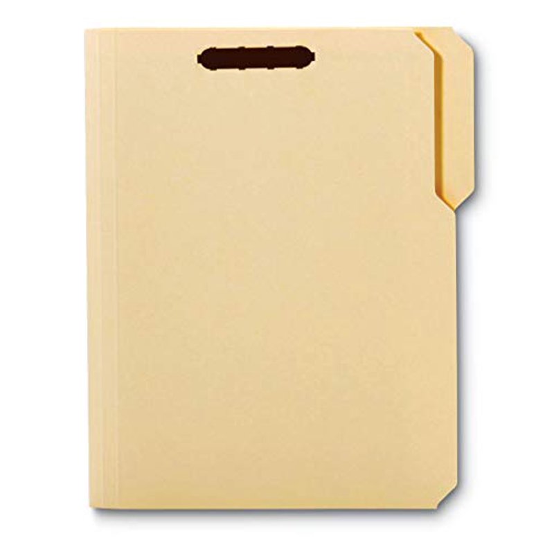 Reinforced Manila Folder with Embossed Fasteners - Letter Size, 50 Pack