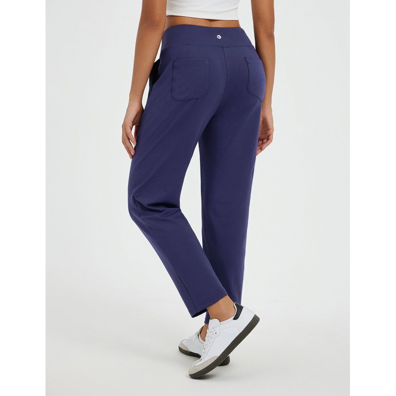 Baleaf Women’s Travel Pants Stretch Ankle Golf Pants with Pockets Navy Blue XS