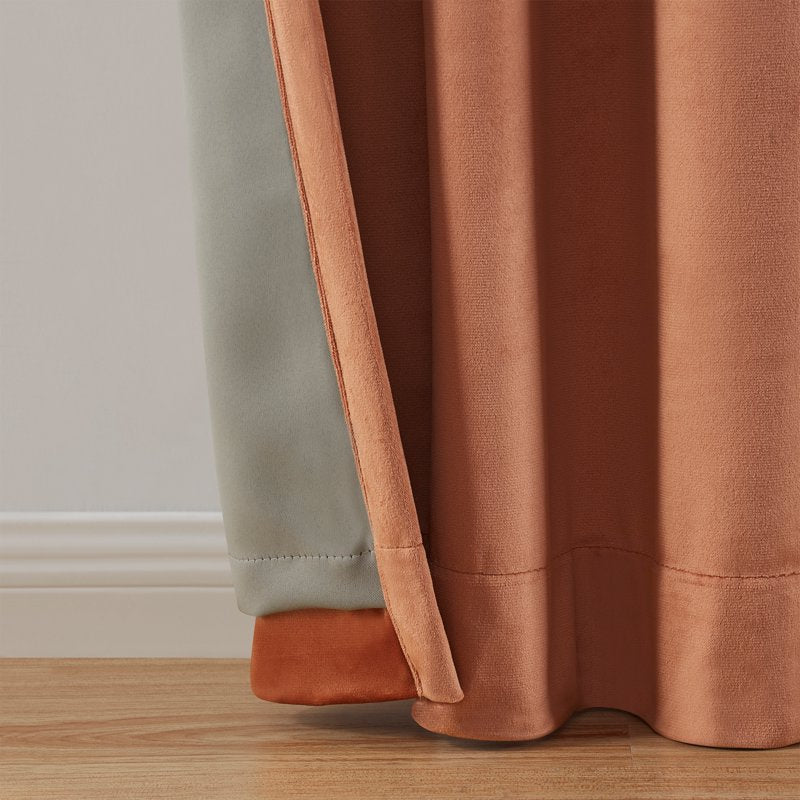 Blackout Velvet Curtain Panel - Thermal Insulated Window Drape, 52x108 inches