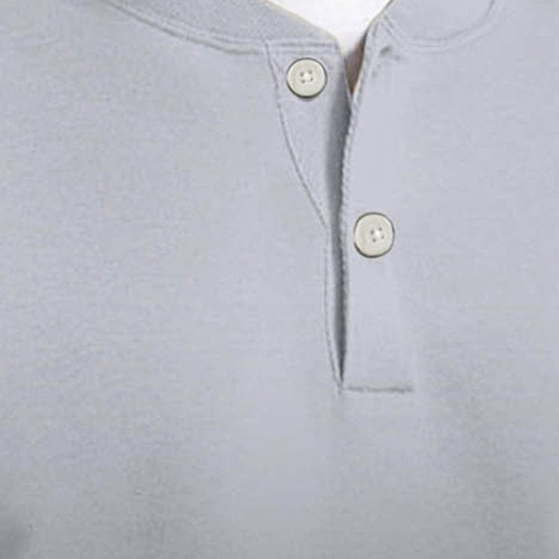 Big and Tall Men’s Sweatshirts No Hoods with Front Pockets - Casual Gradient Henley Tops