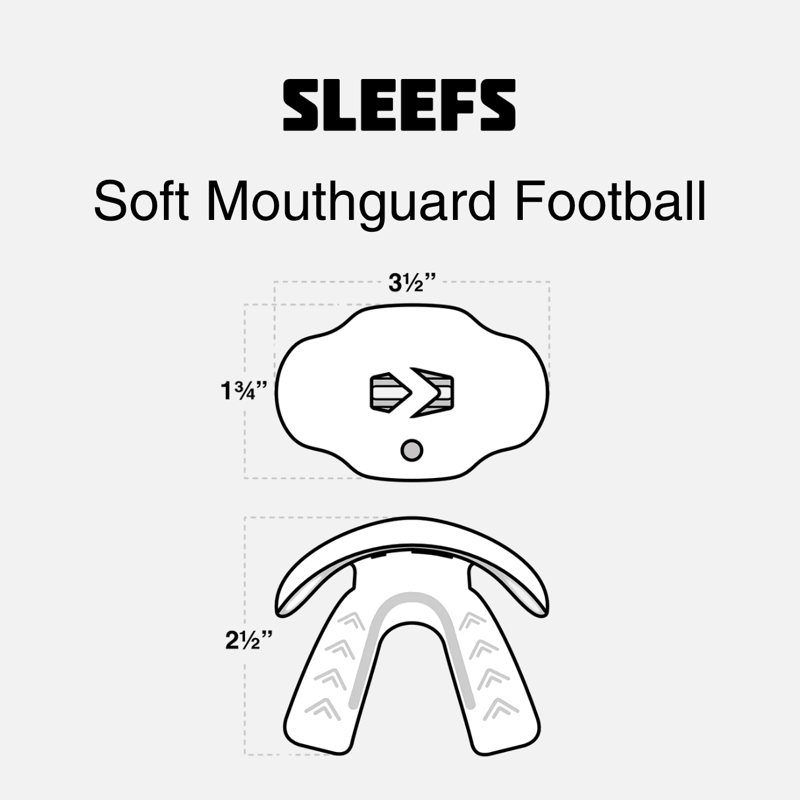 Football Mouthguard with Cross Design - Soft, Mouldable for Safety & Comfort