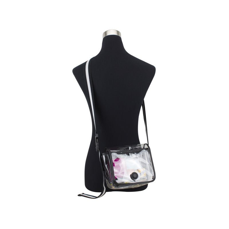 Clear Stadium Cross Body Bag - Durable PVC Security-Friendly Purse
