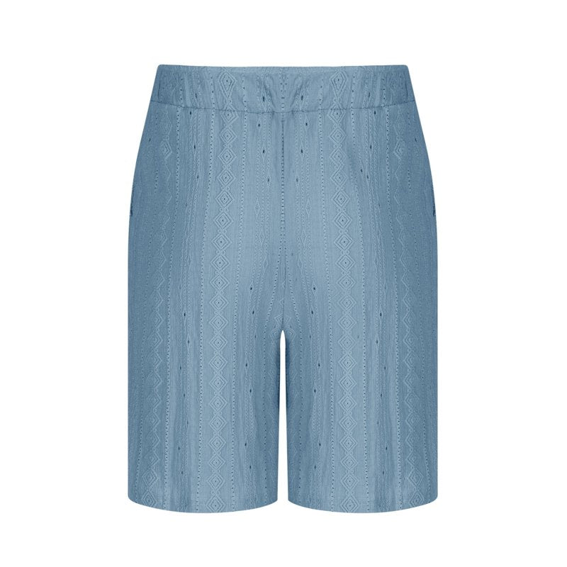 Men's Lightweight Linen Casual Shorts with Elastic Waist and Pockets - Summer Beach Vacation Wear