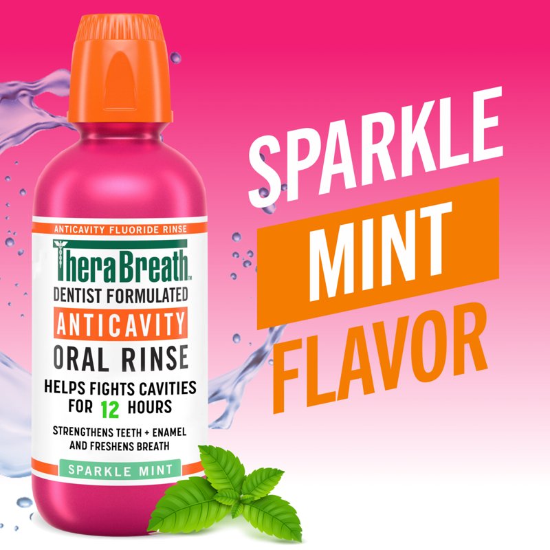 Fluoride Mouthwash for Adults - Alcohol-Free, Sparkle Mint, 16 fl oz, 2 Pack