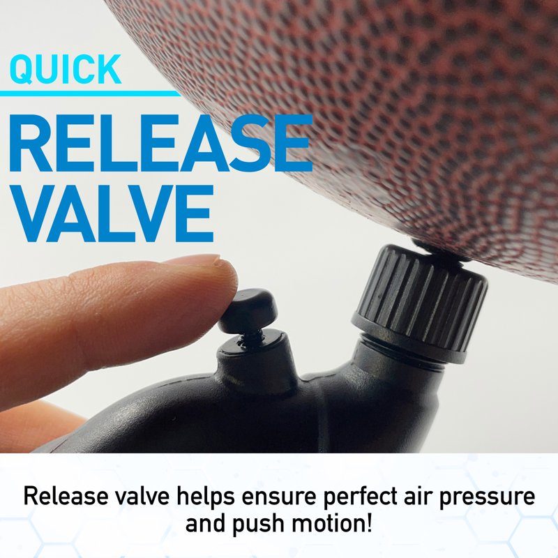 Ball Pump with Pressure Gauge and Needles - Inflates Sports Balls Accurately