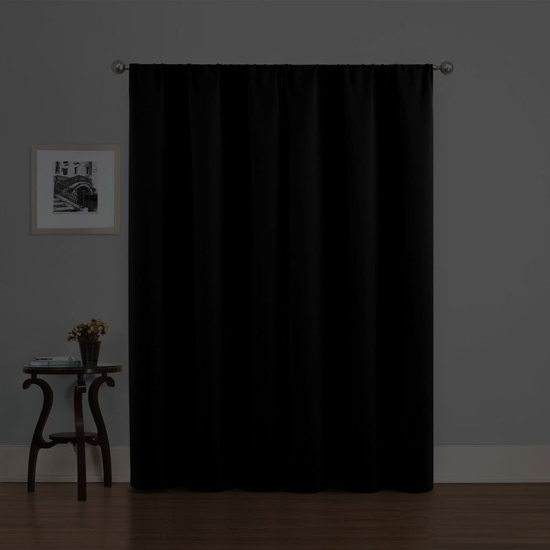 Eclipse Phoenix Blackout Curtain Panel Set of 2 - 37 x 84 in, Black