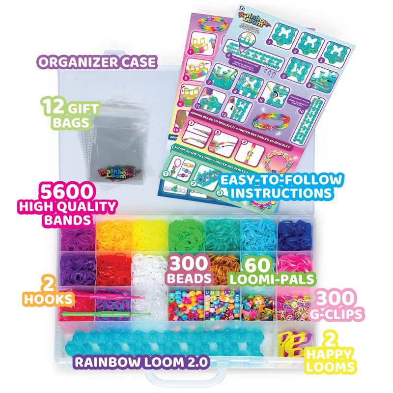Friendship Bracelet Making Kit with 5,600 Bands and Accessories