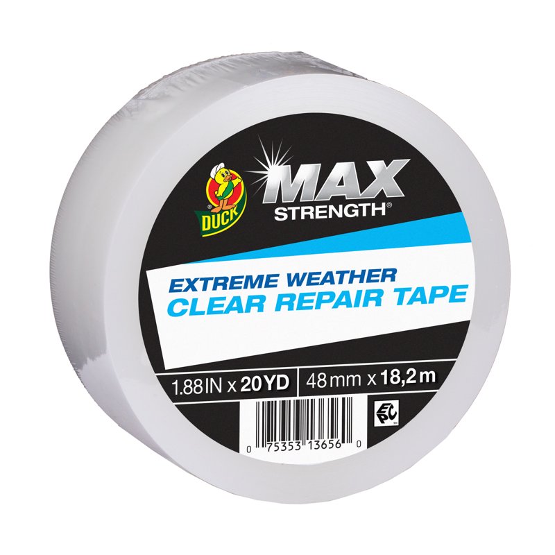 Weatherproof Clear Tape for Sealing & Insulation - Max Strength 1.88 in. x 20 yd.