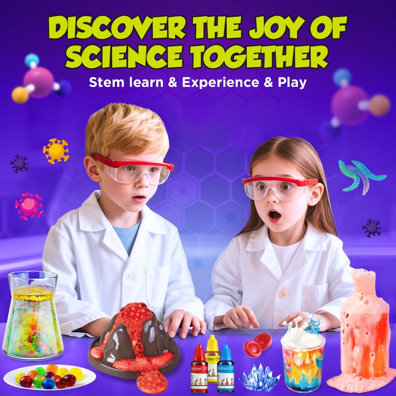 Kids STEM Science Kit with 52+ Experiments Educational Toys for Ages 4-12