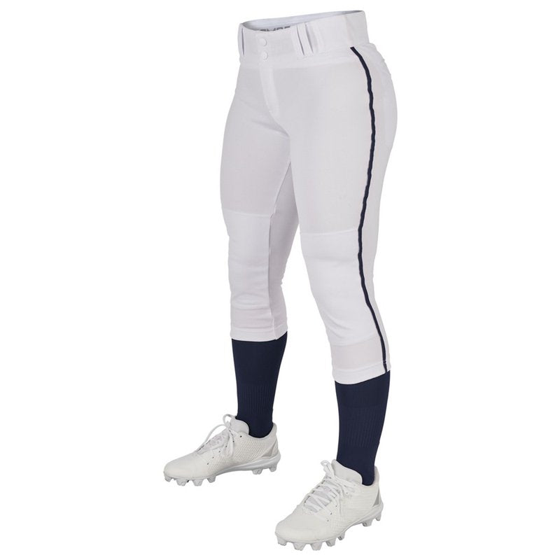 Softball Pants for Girls - Tournament Low-Rise Tapered Leg with Reinforced Knees