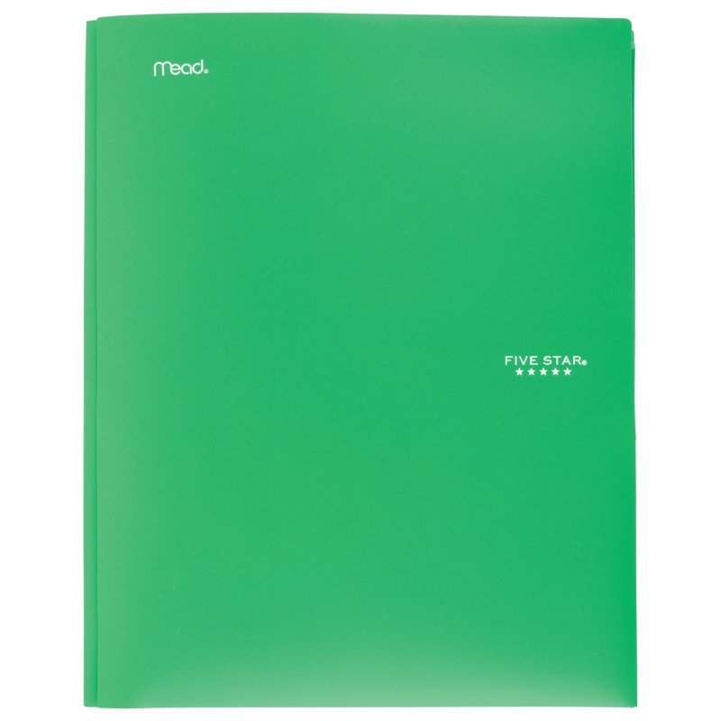 Assorted 6-Pack Pocket & Prong Folders, 9-5/16 x 11-5/8 Inches, Durable Plastic