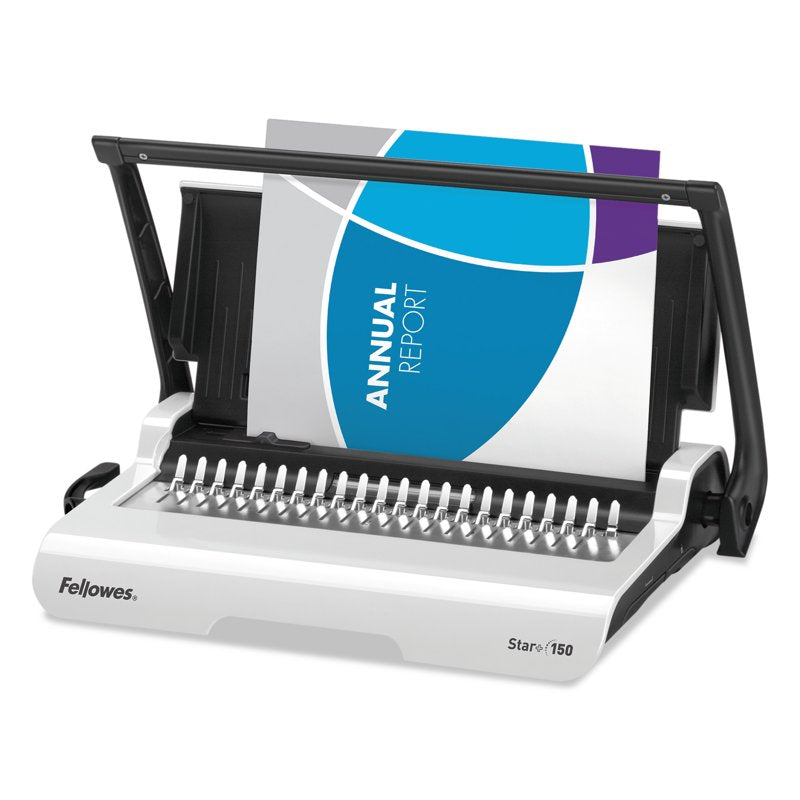Manual Comb Binding Machine for Small Office, Binds Up to 150 Sheets