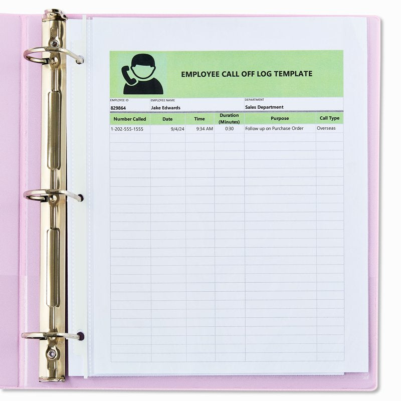 Letter Size Sheet Protectors - Pack of 100, Durable & Reusable Office Document Holders