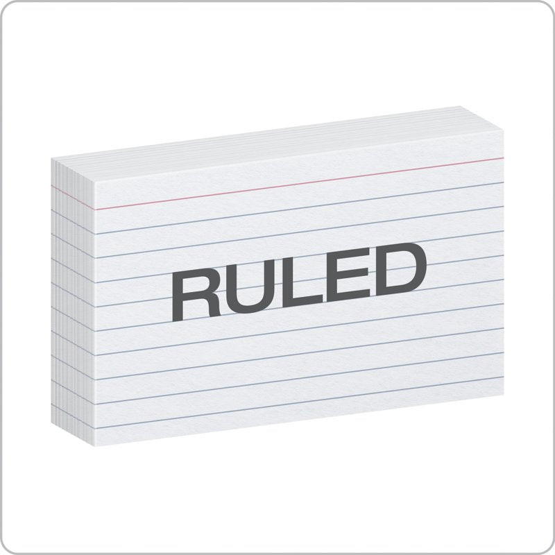 Oxford 3x5 Ruled Index Cards Pack - White, 300 Durable Study Cards