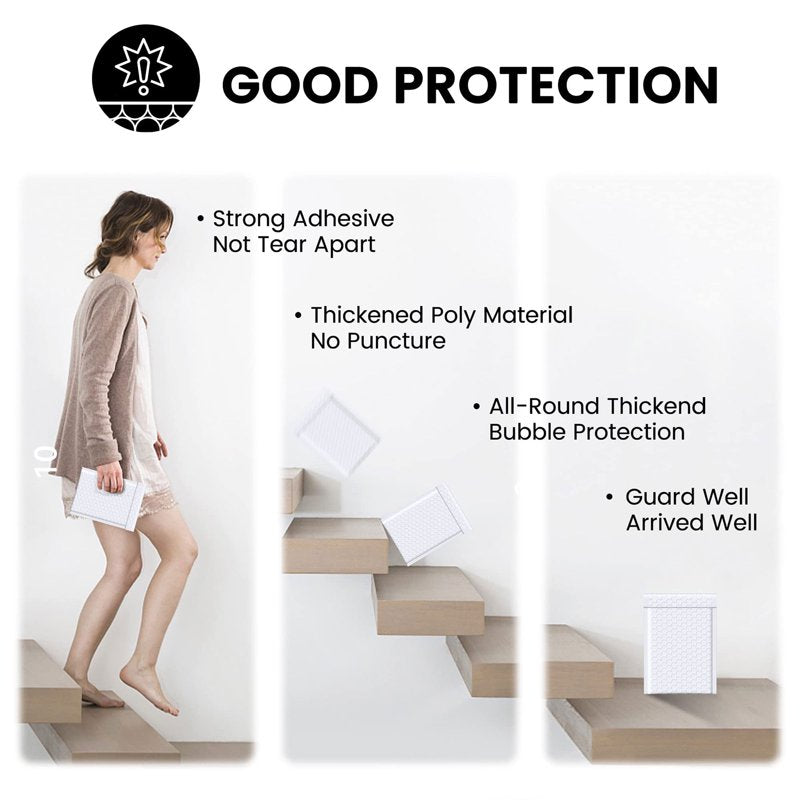 6x9 Inch Waterproof Bubble Mailers Pack of 250 Self Seal Padded Envelopes for Shipping