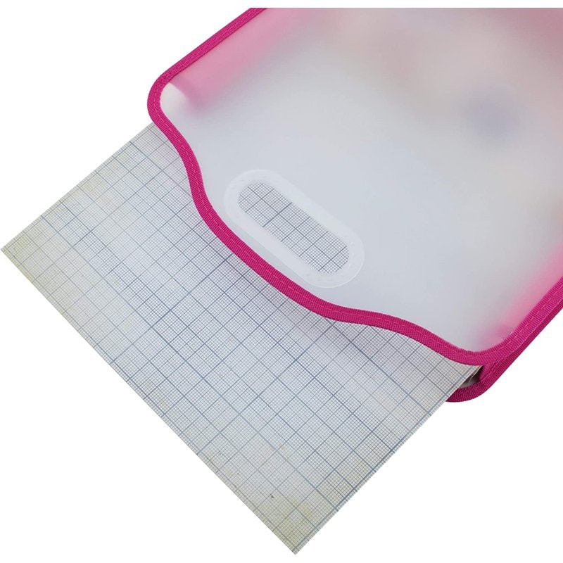 Pink Paper Folio for 12x12 Inch Paper Storage - Sturdy & Portable Organizer