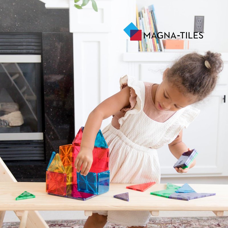 Magna-Tiles 46-Piece Magnetic Construction Set for Kids, Building & Learning