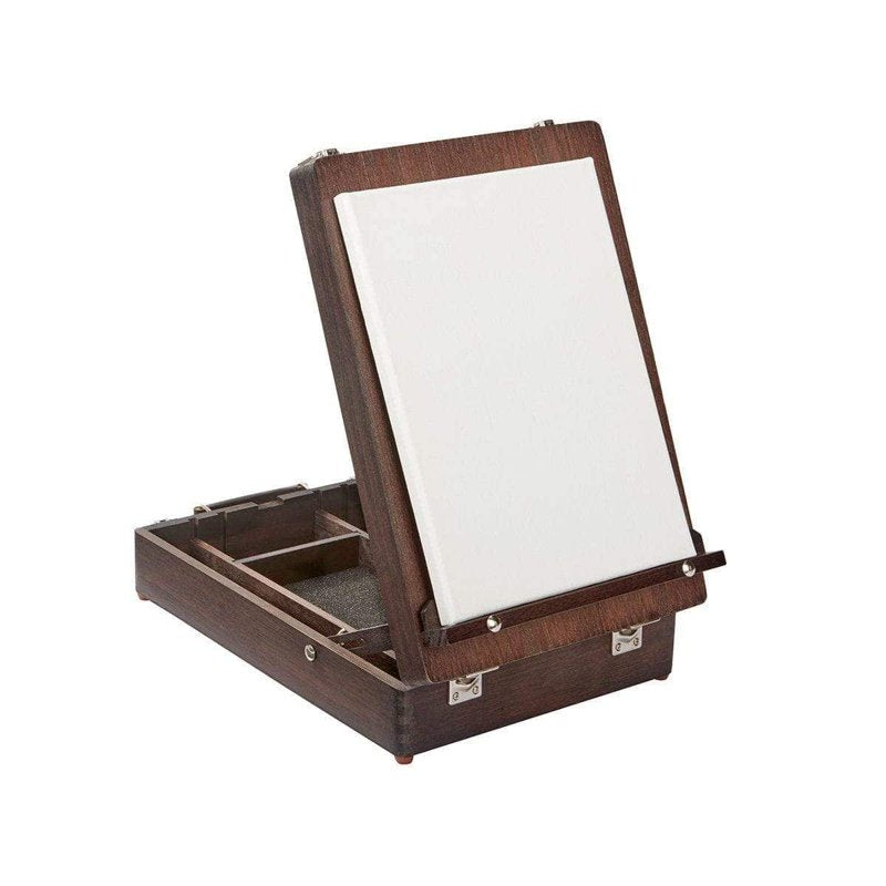 Wooden Tabletop Art Easel with Storage Box - Adjustable & Portable Artist Stand