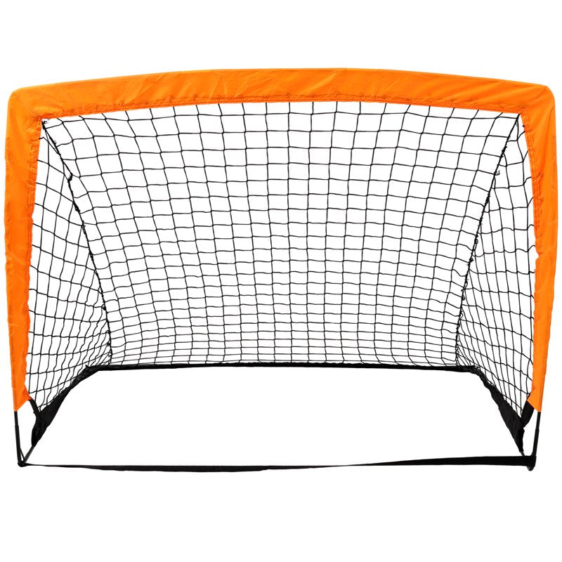 Leumius 2 Pack Pop Up Soccer Goals - 4' x 3' Portable Indoor/Outdoor Nets - Orange