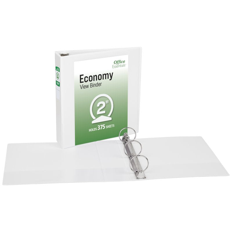 3-Ring Binder Set 2 Inch Capacity White Office Organizers 12-Pack