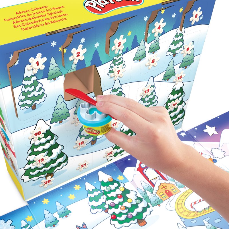 Kids Advent Calendar Playset with 24 Days of Surprises and Play-Doh Cans