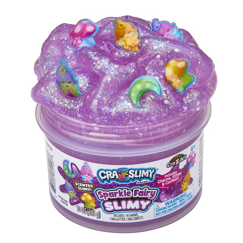 Kids Slime Toy with Glitter and Charms - Stretchy Fairy Slime for Ages 6+