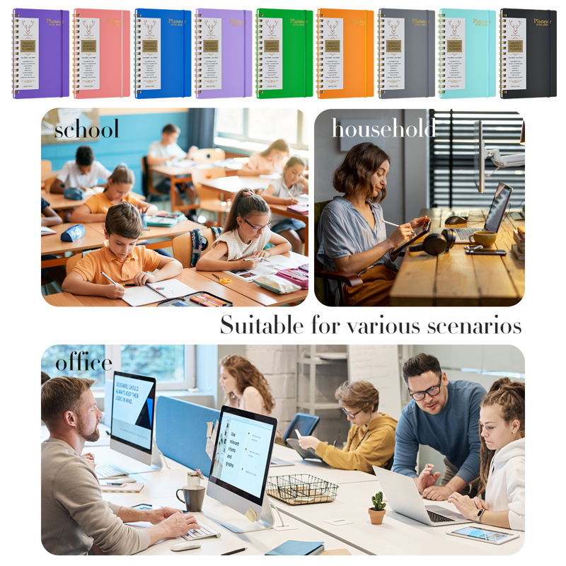 Academic Weekly & Monthly Planner 2027-2028 with Tabs, Flexible Cover, Wirebound, 5.6x8.2 Inches