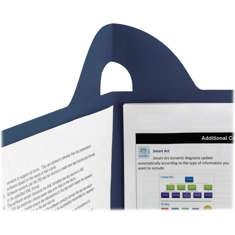 2-Pocket Document Folders Dark Blue 25 Pack - Reinforced Heavyweight Paper
