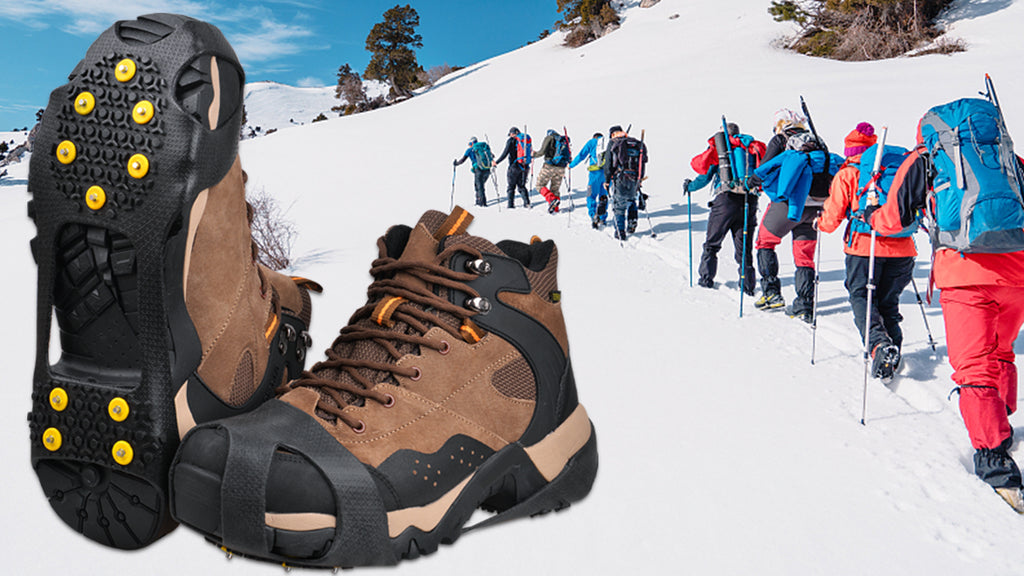 Ice Snow Cleats for Shoes and Boots - Anti-Slip Traction Crampons, Winter Safety Gear