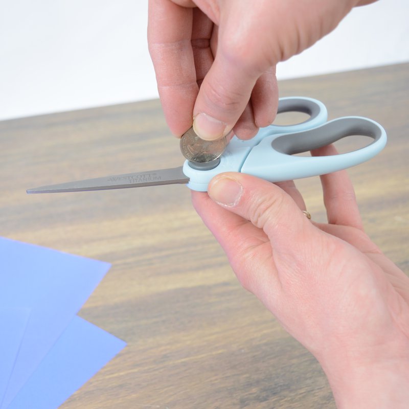 Titanium Bonded 8" Fabric Scissors with Bent Handle – Adjustable Glide
