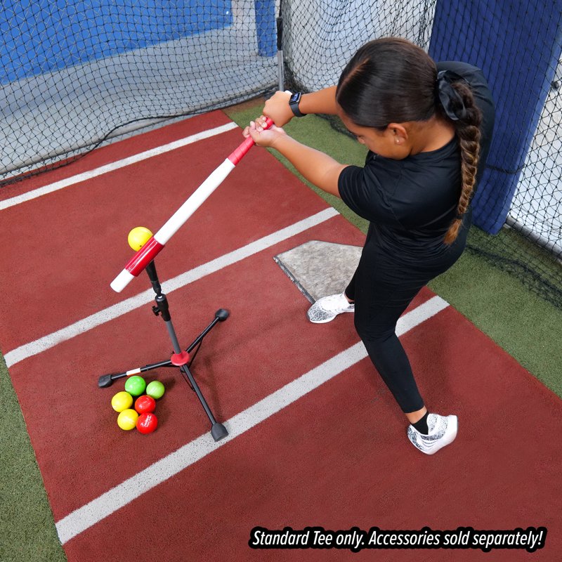Adjustable Baseball Batting Tee with Rubber Top, Collapsible & Portable Training Aid