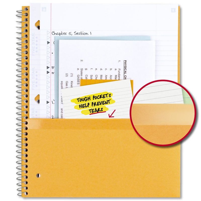 1 Subject College Ruled Notebook with Study App, 8.5x11 Water-Resistant Cover