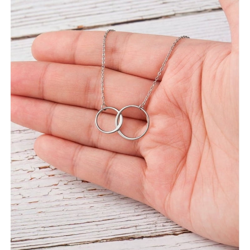 Mother Daughter Necklace Set with Gift Box - Infinity Pendant Jewelry for Women