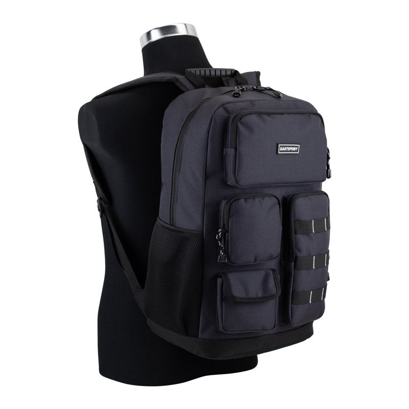 Unisex Cargo Backpack with Multiple Pockets & Laptop Sleeve - Water-Resistant
