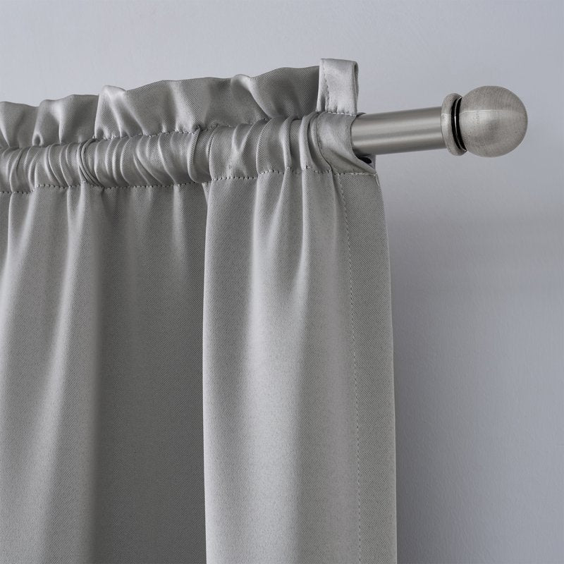 Blackout Curtain Panel Pair - Light Gray, 30x95 Inches, Room Darkening
