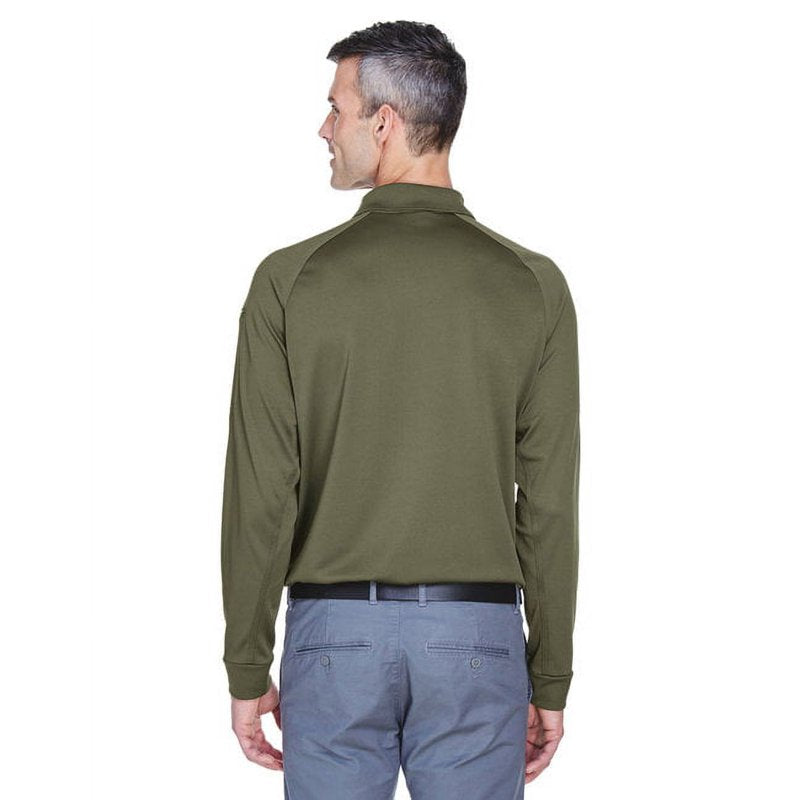 Harriton M211L Men’s Advantage Long Sleeve Polo - Tactical Green, 5XL - Variation: Single