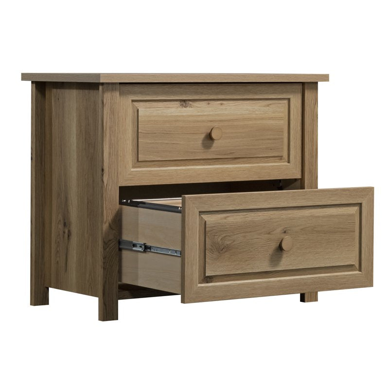 Sauder Farmhouse Lateral File Cabinet with 2 Drawers in Timber Oak - Home Office Storage