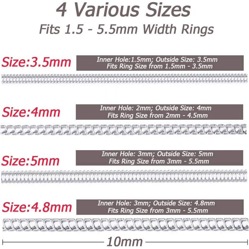 Silicone Ring Sizers for Loose Rings 12 Pack - Adjustable Ring Guards